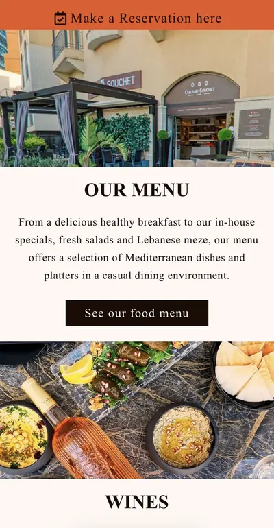 Web de Cleland & Souchet Café