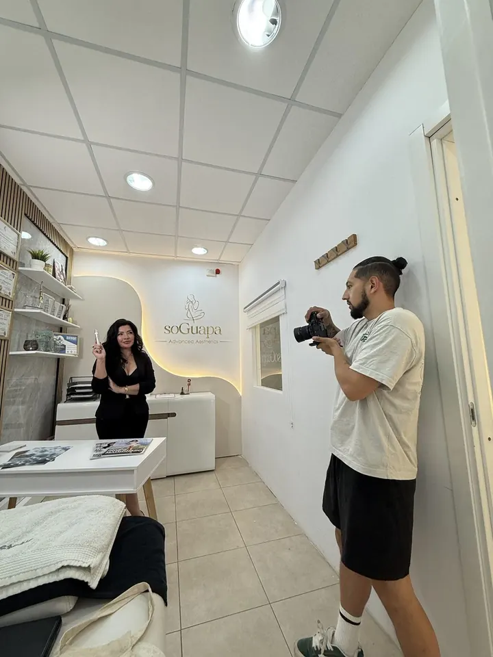 Sesión de fotos para una clínica estética